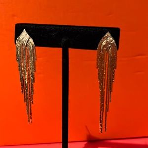 Elegant gold dangle earrings